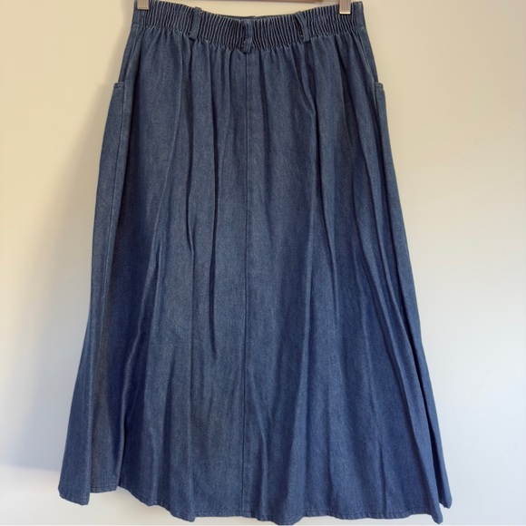 Vintage Koret City Blues A-line button up high waist denim skirt Size: 10 - Picture 2 of 3